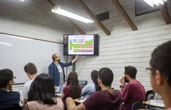 Imagen de referencia de unos universitarios durante sus clases. Foto: EL COLOMBIANO