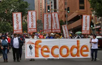 La Federación Colombiana de Trabajadores de la Educación (Fecode) convoca a paro nacional de 24 horas el 30 de octubre en defensa de la salud a docentes. FOTO: Colprensa 