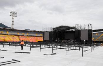 Sencia, la empresa encargada operar el estadio El Campín, informó que no habrá conciertos durante las próximas cuatro semanas en el estadio. Foto Colprensa. 