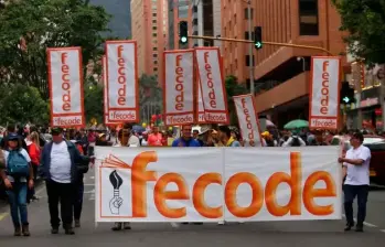 Fecode dijo que irá a paro nacional de 14 horas el próximo 30 de octubre. FOTO: Colprensa