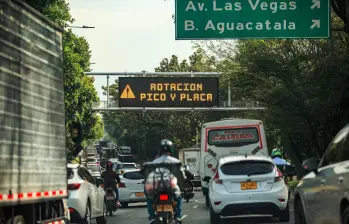 La medida del pico y placa tiene como objetivo descongestionar los principales corredores del Valle de Aburrá. FOTO: CAMILO SUÁREZ