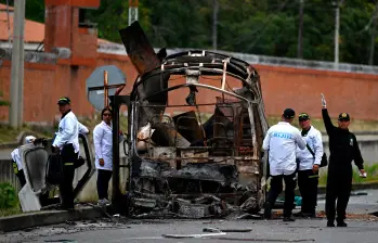 Atentado con cilindros bomba en Cali este 24 de abril de 2026. Foto: GETTY