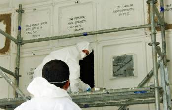 Las labores forenses en el Cementerio Universal se están realizando por parte de la UBPD desde el año 2020. FOTO: CORTESÍA UBPD