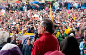 Gustavo Petro prometió mantener la movilización social en las calles. FOTO: Presidencia