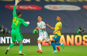 Imágenes de la final de la Copa América de 2021 en la que Argentina venció a Brasil en su casa con un tanto de Ángel Di María. FOTO GETTY