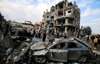El 85% de la población de Gaza salió desplazada de manera forzada, debido a los bombardeos y la incursión terrestre de Israel. FOTO getty
