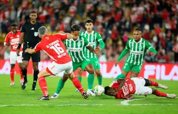 Atlético Nacional visita a Santa Fe en El Campín en duelo aplazado por la fecha 5 de la Liga BetPlay. FOTO COLPRENSA