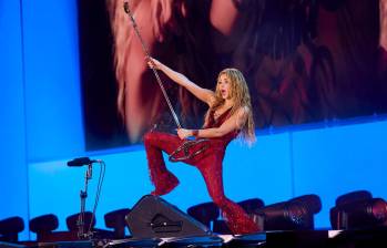 Shakira durante el cierre de su residencia en Madrid, parte del Las Mujeres Ya No Llorar World Tour. La gira acumula más de cuatro millones de entradas vendidas y 534 millones de dólares en recaudación global. FOTO: GETTY