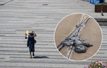 Alemania es uno de los países más afectados por la ola de calor en su infraestructura donde las altas temperaturas han provocado que las vías del tren se derritan. Fotos: Xinhua y @PresstvExtra