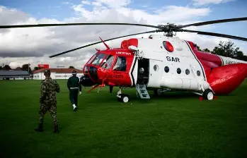 ‘Libertad 1’: el helicóptero utilizado para rescatar a los rehenes. FOTO: COLPRENSA