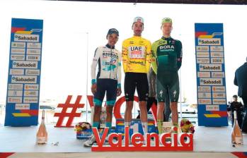 Santiago Buitrago ocupó el puesto 27 de la etapa 5 a 8 segundos de distancia. FOTO @VueltaCV