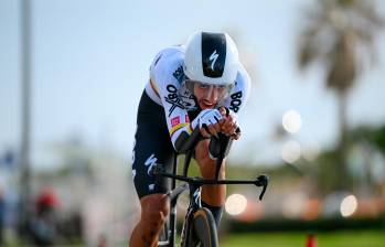 Daniel Felipe Martínez, actual campeón nacional de contrarreloj, espera tener un buen rendimiento en dicha especialidad este sábado en Desenzano del Garda, luego de 31,2 kilómetros. FOTO: Getty