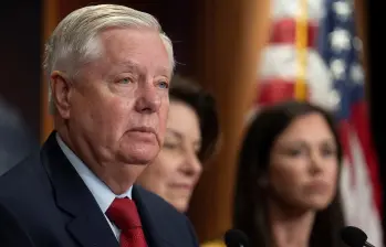 El senador republicano Lindsey Graham asegura que Trump impondrá aranceles a Colombia por presunto apoyo al narcotráfico. FOTO: AFP