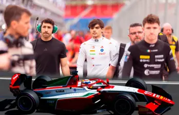 Sebastián Montoya es una de las grandes promesas del automovilismo colombiano y mundial. Ya empieza a ganar respeto con su consolidación en la Fórmula 2. FOTO CORTESÍA