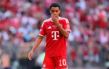 Jamal Musiala sufrió dos desmayos en los últimos partidos del Bayern. FOTO GETTY