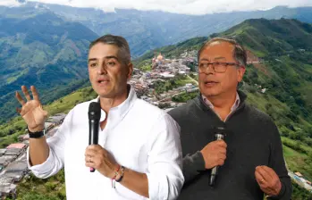 El gobernador Andrés Julián Rendón cuestionó al presidente Gustavo Petro por el accionar del gobierno frente a las disidencias y denunció que a Valdivia ya han llegado 200 desplazados. FOTOS: El Colombiano