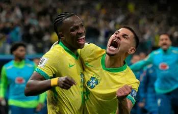 El futbolista brasileño Vinícius Júnior llegó a 6 goles con su selección nacional en los 41 partidos disputados. FOTO: AFP