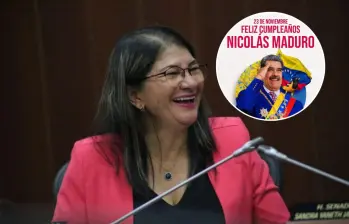 La senadora Sandra Ramírez desató polémica al felicitar en X a Nicolás Maduro y expresarle su respaldo político. FOTO: Colprensa, redes sociales. 