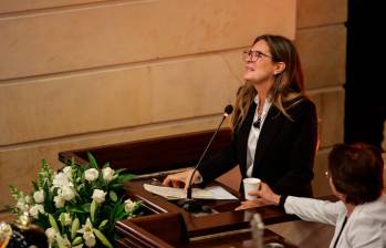 Lina Botero y el discurso que dio en nombre de la familia en los homenajes al maestro Fernando Botero en Colombia. FOTO: Colprensa