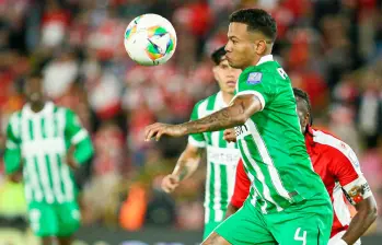 En la imagen aparece César Haydar durante el partido frente a Santa Fe. FOTO COLPRENSA