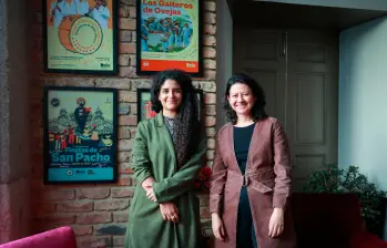 Yannai Kadamani, ministra de cultura y María Mercedes González, directora del Mamm se reunieron en Bogotá. FOTO: Cortesía MinCultura