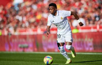 Vinicius Jr llega encendido al clásico. Lideró la última victoria del Madrid en Champions con triplete, y lleva cinco goles en LaLiga. FOTO: GETTY