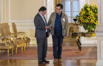 Se convocó a los periodistas a una especie de “rueda de prensa” en Palacio antes de una alocución presidencial. Pero había caos en el Gobierno. Foto: Presidencia