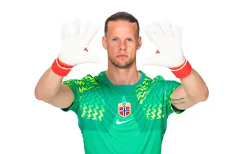 Orjan Nyland, arquero de Noruega. FOTO: X selección Noruega