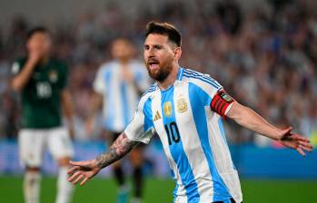 El futbolista argentino Lionel Messi es el máximo goleador de las eliminatorias Suramericanas con seis anotaciones. FOTO: TOMADA DEL X DE @Conmebol