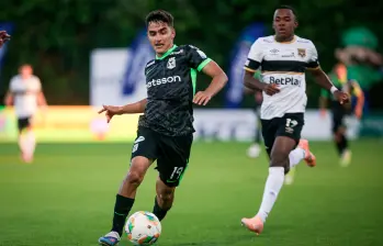 Atlético Nacional ganó en su visita a Internacional de Bogotá en la ida de los playoffs de cuartos de final de la Liga. Rengifo marcó el gol del triunfo verdolaga. FOTO: COLPRENSA