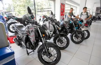 Las motos entre 101 cc y 125 cc concentraron casi la mitad de los registros en enero. FOTO: Edwin Bustamante.