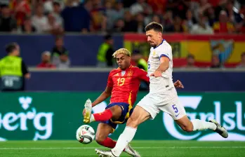 El extremo Lamine Yamal anotó uno de los goles con los que España accedió a su tercera final de Nations League consecutiva. FOTO: TOMADA DEL X DE @SEFutbol
