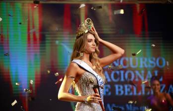 Antioquia logró la coronación en el Reinado Nacional de Belleza después de 28 años, ella es Catalina Duque Abreu. FOTO: COLPRENSA Luis Eduardo Herrán.