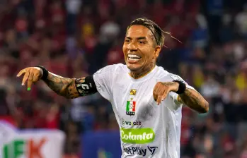 El delantero tolimense Dayro Moreno, de 39 años, es la gran figura del Once Caldas. Estuvo en la última victoria en Brasil, que fue hace 14 años. FOTO: EL COLOMBIANO
