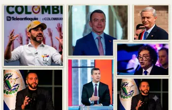 En la fotografía, algunos de los gobernantes de la nueva derecha: Abelardo de la Espriella, Nayib Bukele, Daniel Noboa, Santiago Peña y José Antonio Kast. 