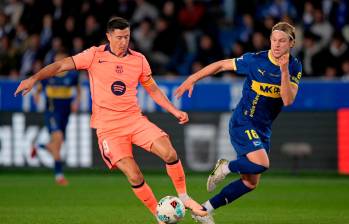 Robert Lewandowski marcó 119 goles en 191 partidos como jugador del Barcelona. Es el 14° goleador histórico del club. FOTO: GETTY