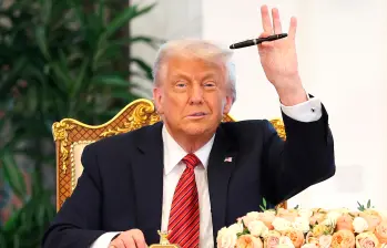 El presidente de EE. UU., Donald Trump, celebró la aprobación en la Cámara de su proyecto de presupuesto. FOTO Getty