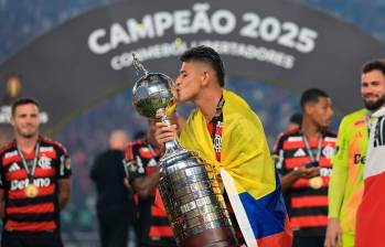 Jorge Carrascal ya ganó la Copa Libertadores con Flamengo en el 2025, siendo una de sus figuras. FOTO GETTY 