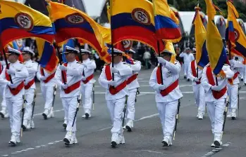 El pasado desfile del 20 de julio del 2024 se realizó en la ciudad de Bogotá. FOTO: COLPRENSA