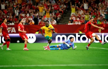 Nestory Irankunda marcó su primer gol en Mundiales. FOTO: X Socceroos