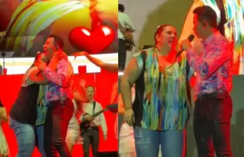 Momento viral durante el concierto de Jhonny Rivera. FOTO: captura de video. 