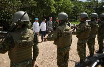 El presidente Petro este 6 de marzo en su visita a Tibú (Norte de Santander). FOTO: Presidencia