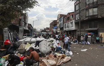Calle del Bronx en Medellín, una de las zonas críticas que tiene la ciudad. Foto: Manuel Saldarriaga Quintero - EL COLOMBIANO