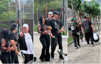 Imágenes del artista Nelson Velásquez en la cárcel de Itagüí, durante la fiesta del miércoles. FOTOS: Cortesía Claudia Carrasquilla