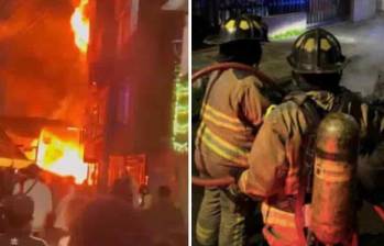 La conflagración se registró en la localidad de Bosa, suroccidente de Bogotá. FOTO: Bomberos Bogotá