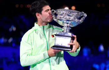El tenista español Carlos Alcaraz consiguió, en tres años y tres meses, sumar siete títulos de Grand Slam y convertirse en el más joven en ganar los cuatro grandes del tenis mundial. El primero lo ganó el 11 de septiembre de 2022, en Estados Unidos. El más reciente, este domingo en Melbourne, Australia. FOTO getty