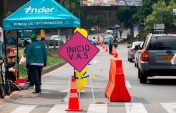 La ciclovía de la vía Las Palmas, al igual que las de la autopista Sur y la de la Unidad Deportiva Atanasio Girardot estarán fuera de servicio este domingo por cuenta del Giro de Rigo. FOTO: ESNEYDER GUTIÉRREZ CARDONA