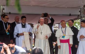 El Papa Francisco durante su visita a Cartagena en 2017. FOTO ESTEBAN VANEGAS EL COLOMBIANO 