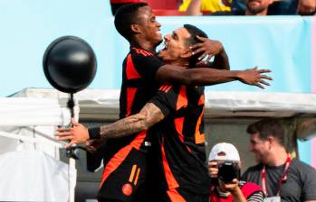 El volante chocoano Jhon Arias, que juega en el Fluminense de Brasil, anotó el primer gol del encuentro. Fue su segunda celebración con la camiseta tricolor. FOTO: AFP 