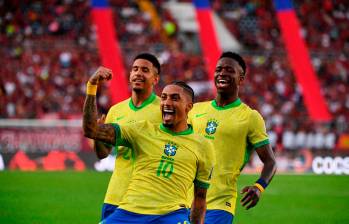 El futbolista brasileño Raphinha es una de las figuras de la Selección de Brasil en el camino a Norteamérica 2026. FOTO: AFP